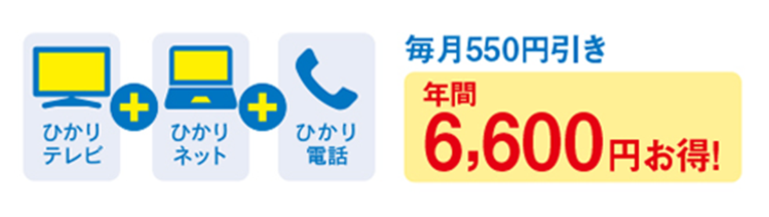 ひかりテレビ＋ひかりネット＋ひかり電話